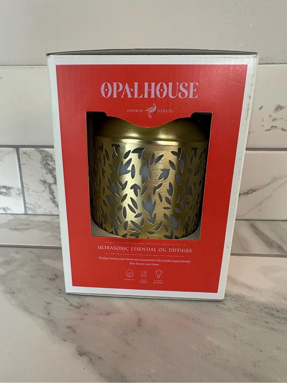 Opalhouse Gold Leaf Ultrasonic Essential Oil Diffuser